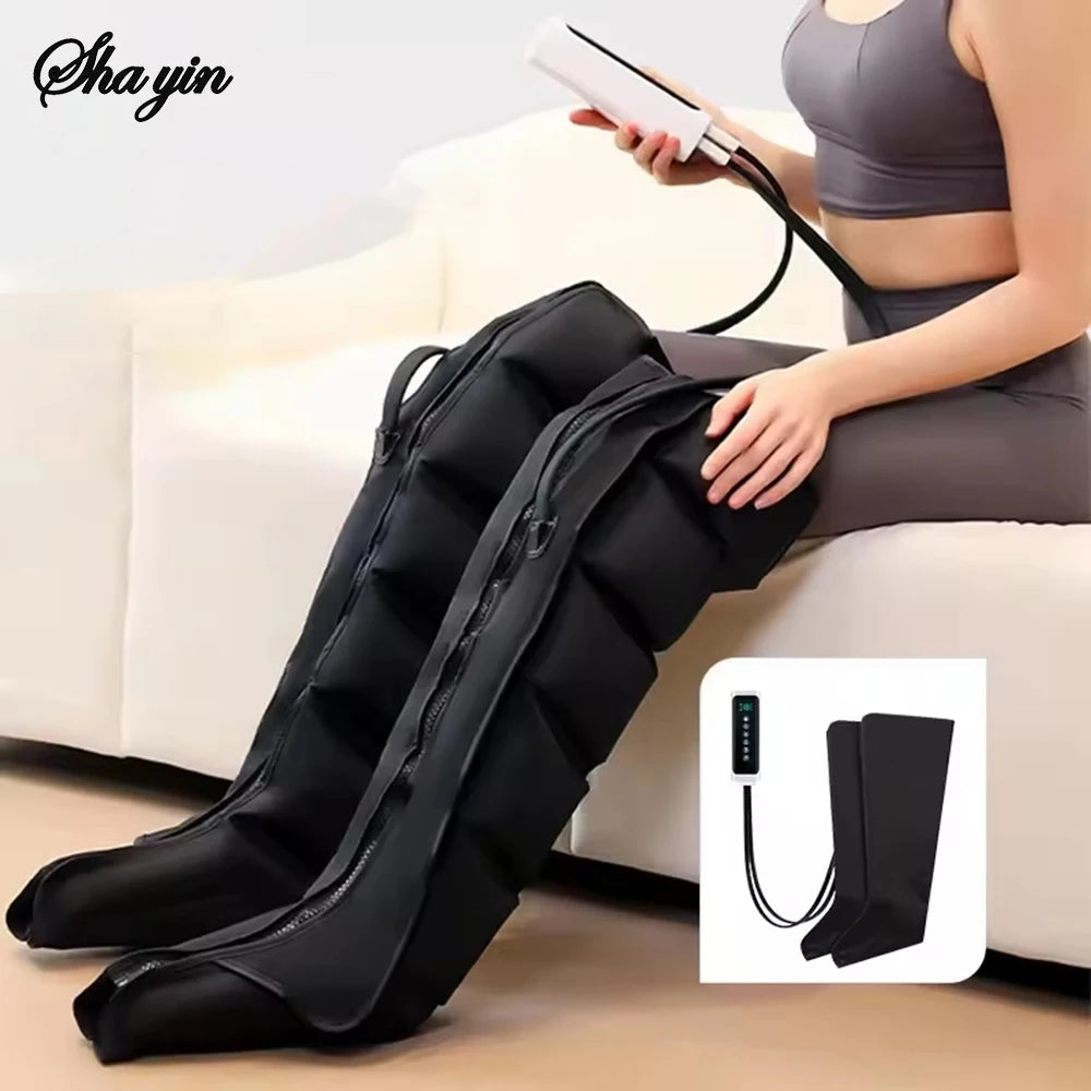 6-Airbag Compression Massage Boots – Circulation & Leg Muscle Relaxation, Relieves Varicose Veins