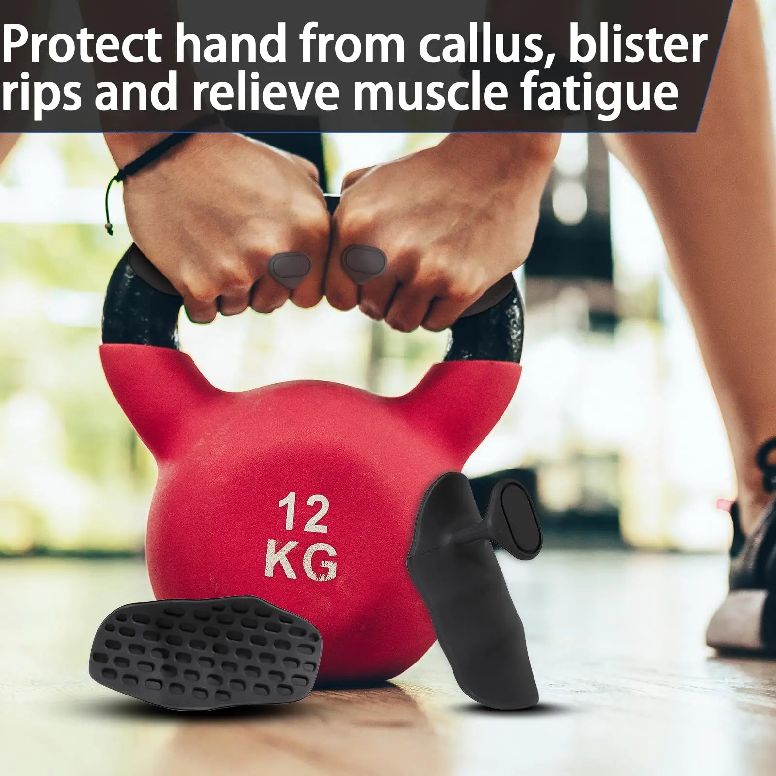 Anti-Slip Weight Lifting Grips & Pull-Up Hand Protector Gloves