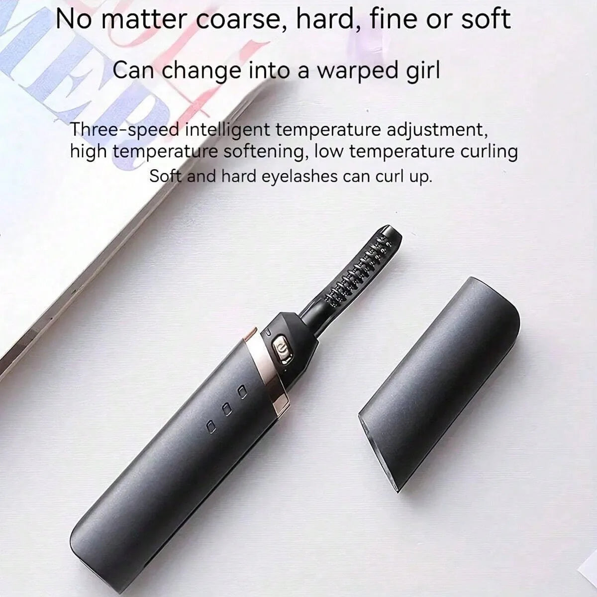 Portable Electric Eyelash Curler – Rechargeable, Fast & Natural Curl, Makeup Tool