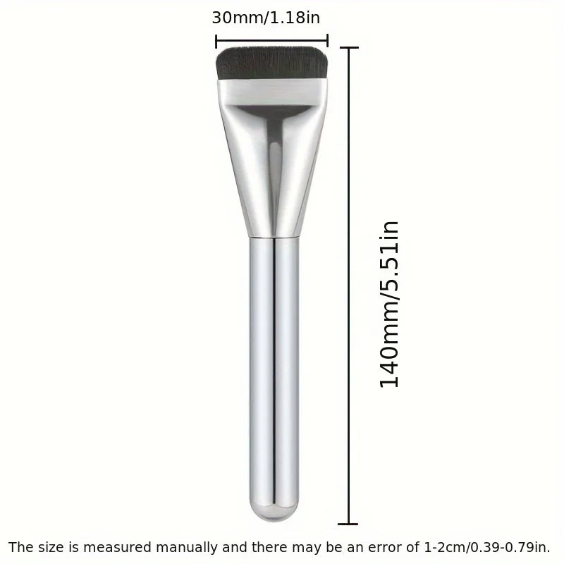 1/2PC Oval Foundation Brush – Ultra-Fine Nylon, Hypoallergenic, Face Contouring