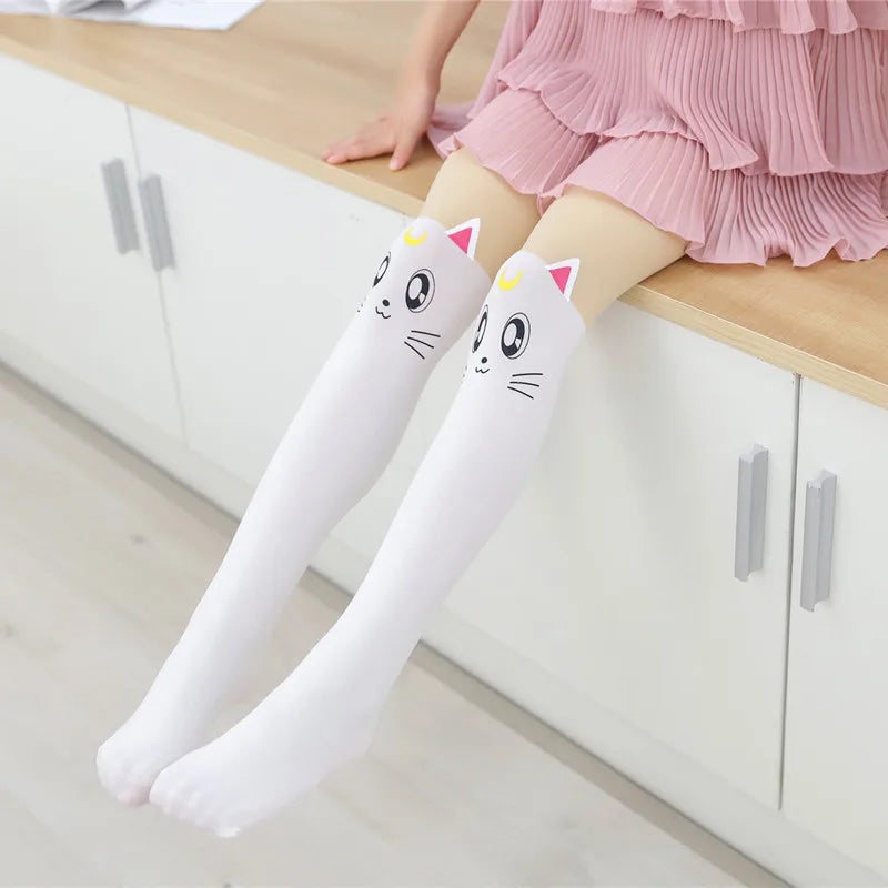 Kids Cartoon Tights – Warm, Spring/Autumn, Animal Print, Girls Stockings