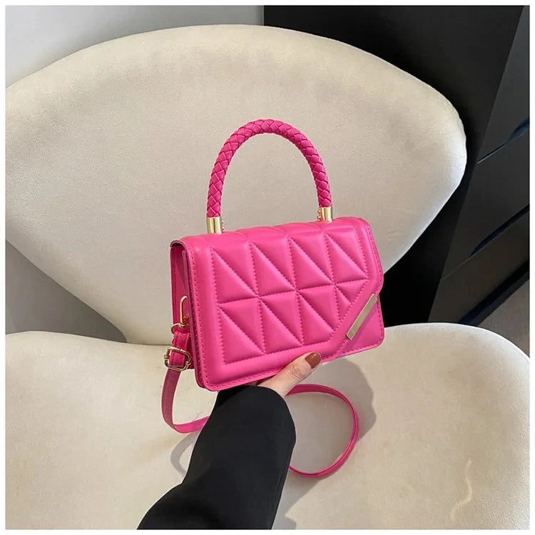 Designer Plaid PU Leather Crossbody Bag – Trendy Women’s Shoulder Handbag