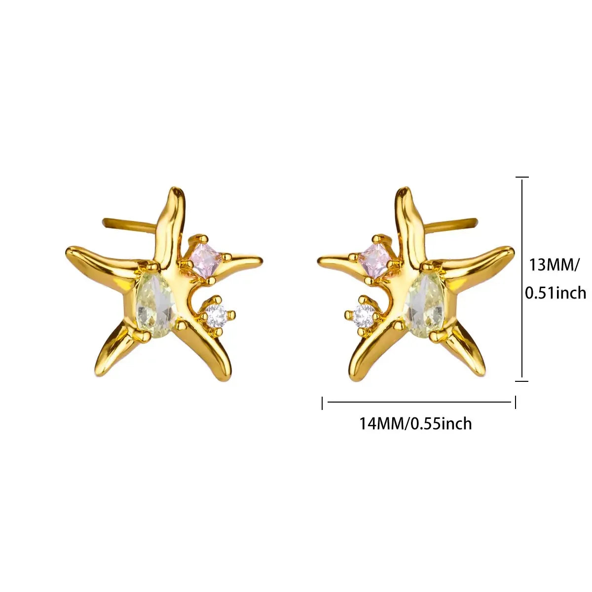 Étoile de Mer – Vintage Starfish Stud Earrings