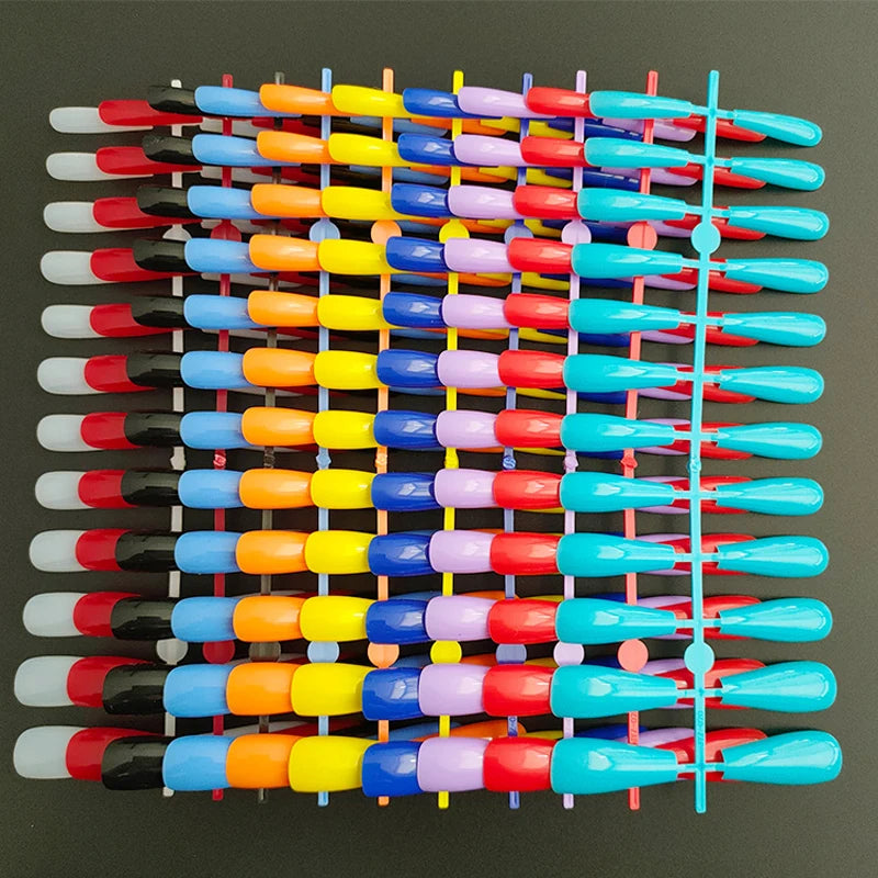 120PCS Coffin Press-On Nails – Random Colors, Matte, Short & Long, Full Cover