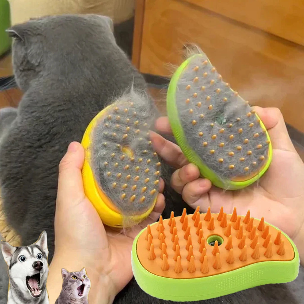 Cat & Dog Steam Brush – 3-in-1 Electric Grooming, Sprayer & Massage Comb