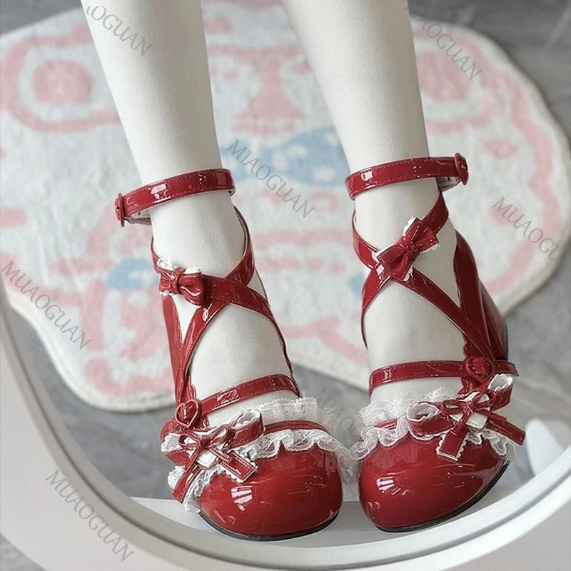 Lolita Mary Jane Bow High Heels – 2025 Women's Princess Pumps