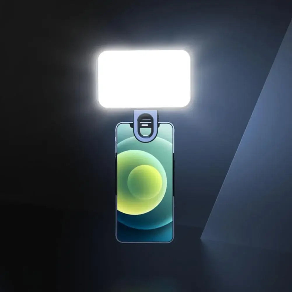 Portable Mini Selfie Fill Light – Rechargeable, 3 Modes, Adjustable Brightness