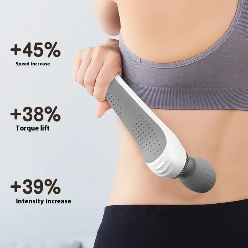 Deep Tissue Massage Gun USB Rechargeable Portable Full Body Muscle Massage 5-speed Adjustable Fascia Gun Pink and Black