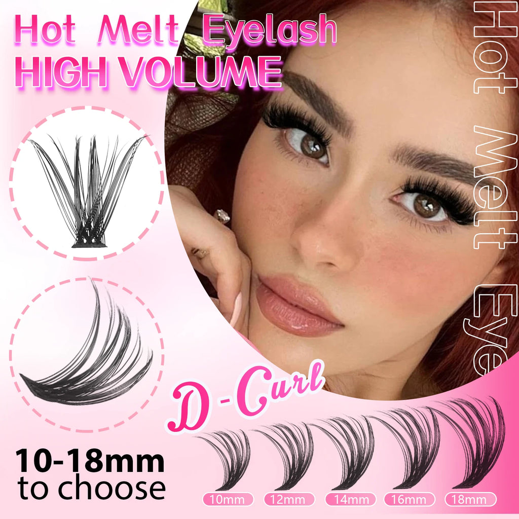Cluster Lashes Kit – 320/600/790PCS, Mixed Lengths, Daily & Party Use
