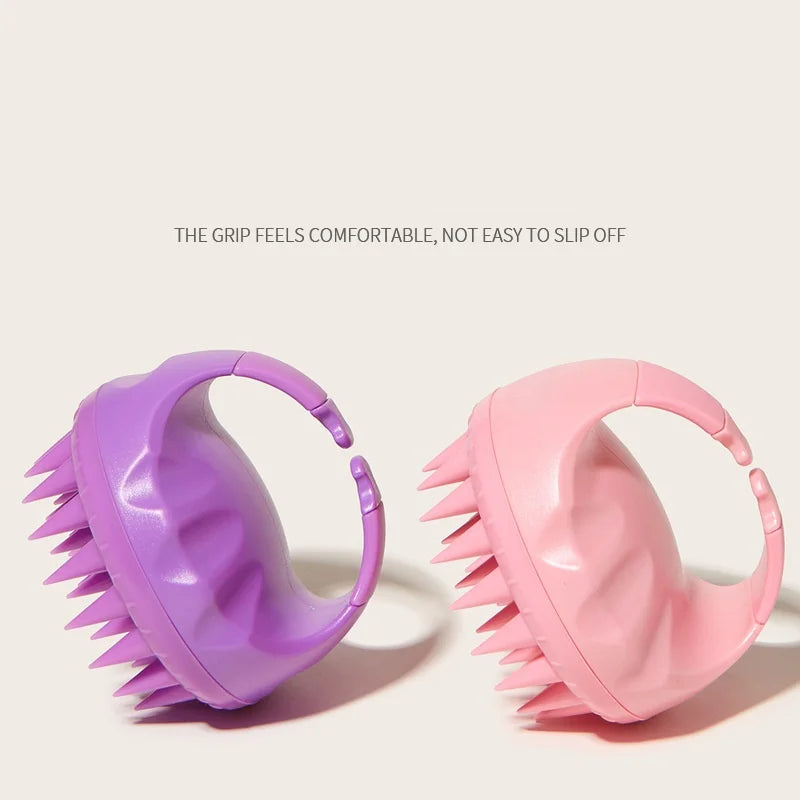 Scalp Scrubber Brush – Shampoo Massager, Handle, Exfoliator, Hair Washing Tool