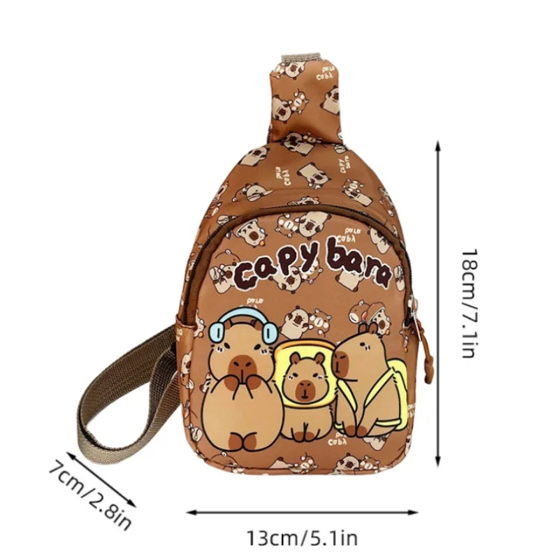 Capybara Plush Shoulder Bag – Mini Messenger/Coin Purse for Kids