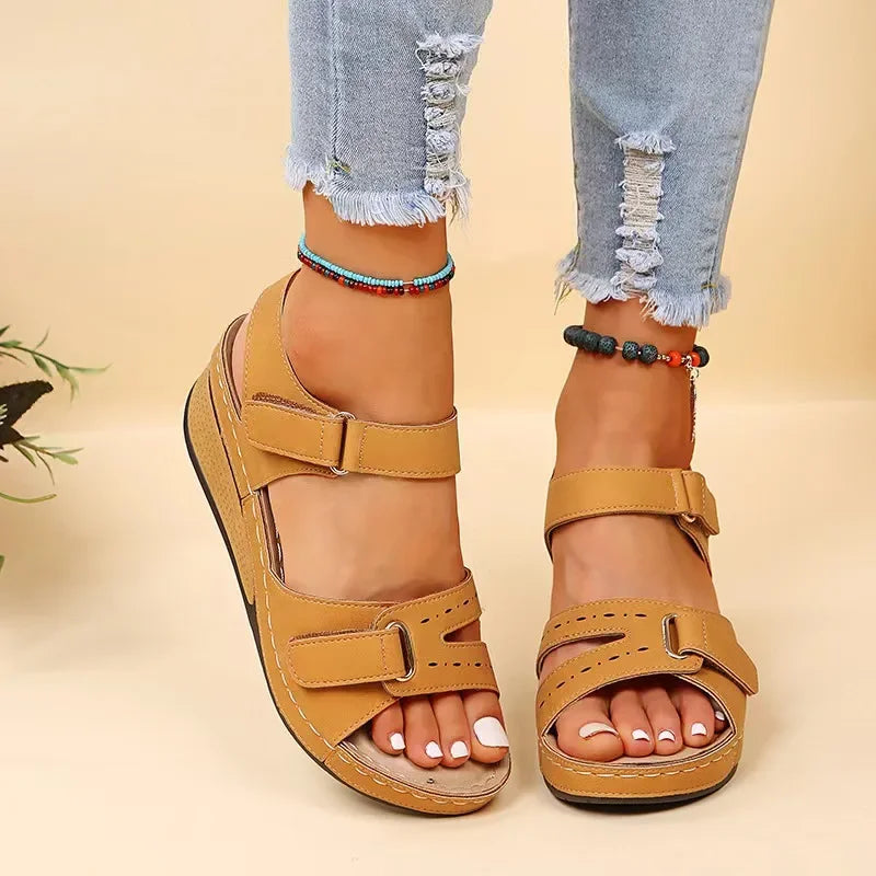 Women's Soft Slip-On Sandals – Open Toe Walking & Party Footwear