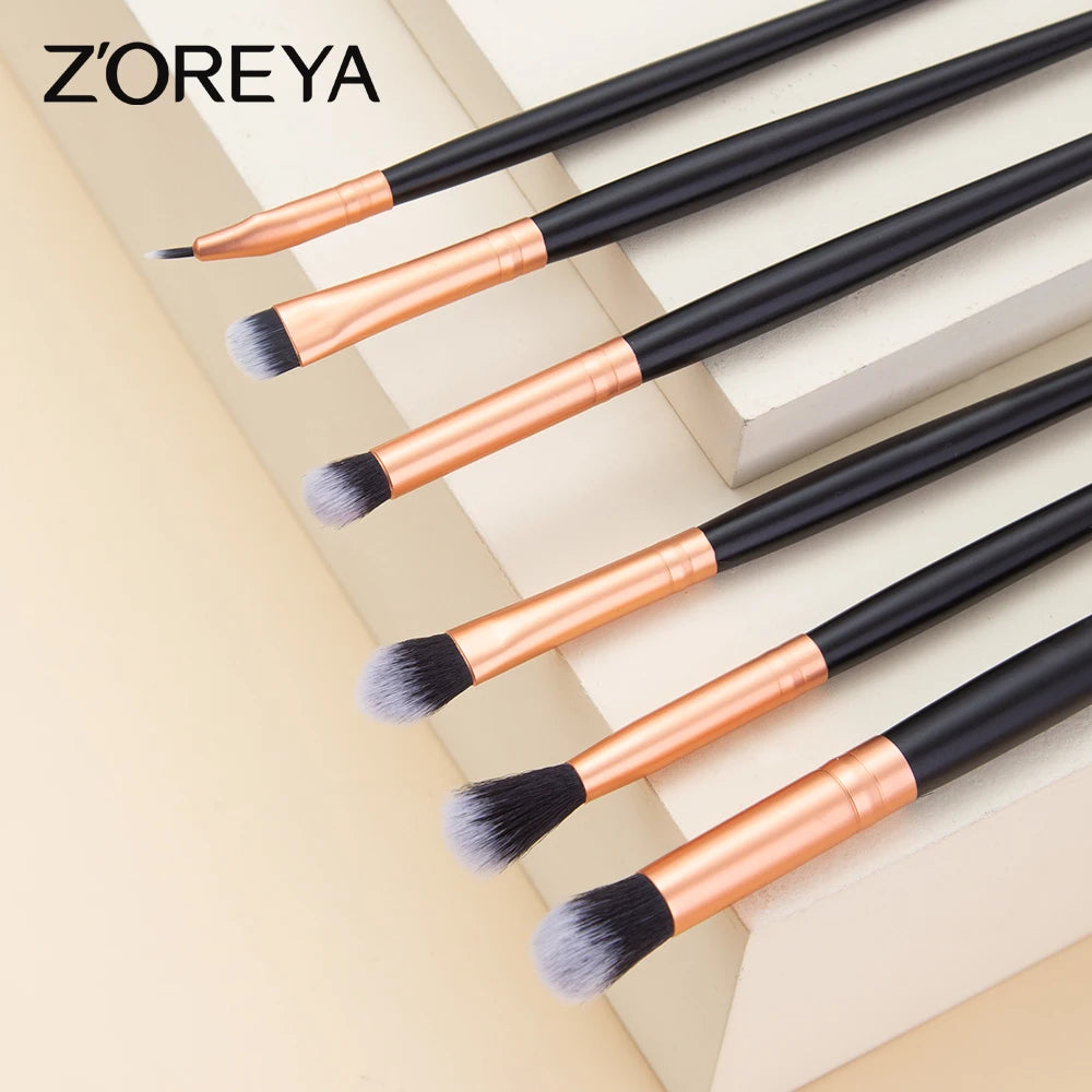 ZOREYA 15PCS Makeup Brush Set – Eyeshadow, Foundation, Contour, Lip, Premium Synthetic Kabuki