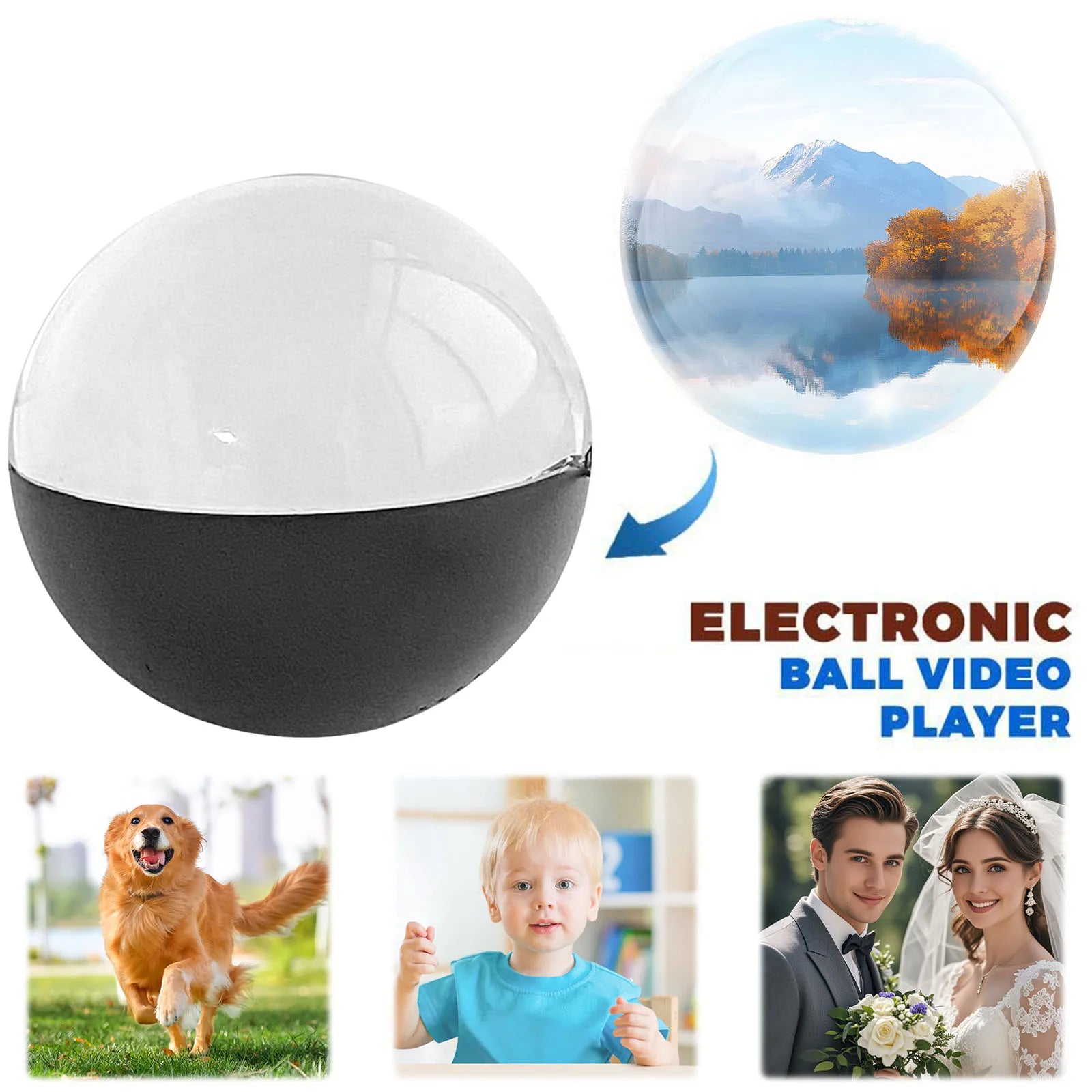 3D Crystal Ball Video Player – Customizable 2.7" Display