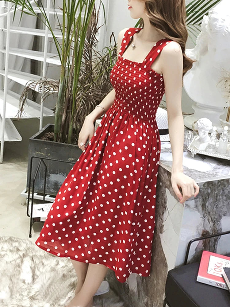 Befree Summer Dots Ruffle Maxi Dress