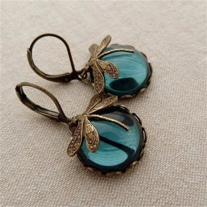 Libellule Vintage – Dragonfly Drop Earrings