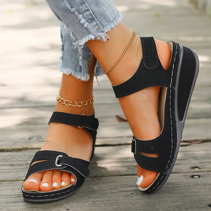 Women's Soft Slip-On Sandals – Open Toe Walking & Party Footwear