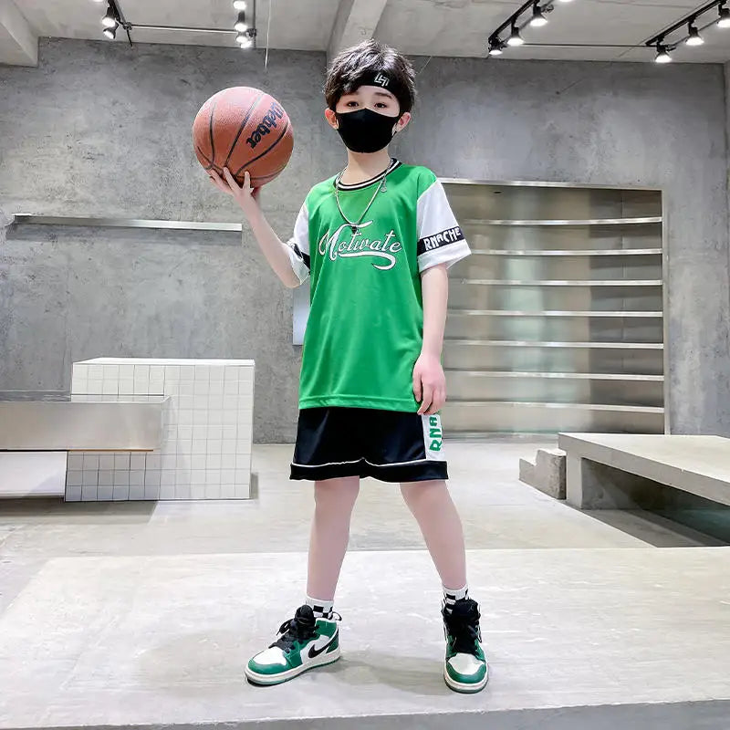 Kids Basketball Jersey – Quick-Drying, Team Training Uniform, Boys & Girls Sportswear