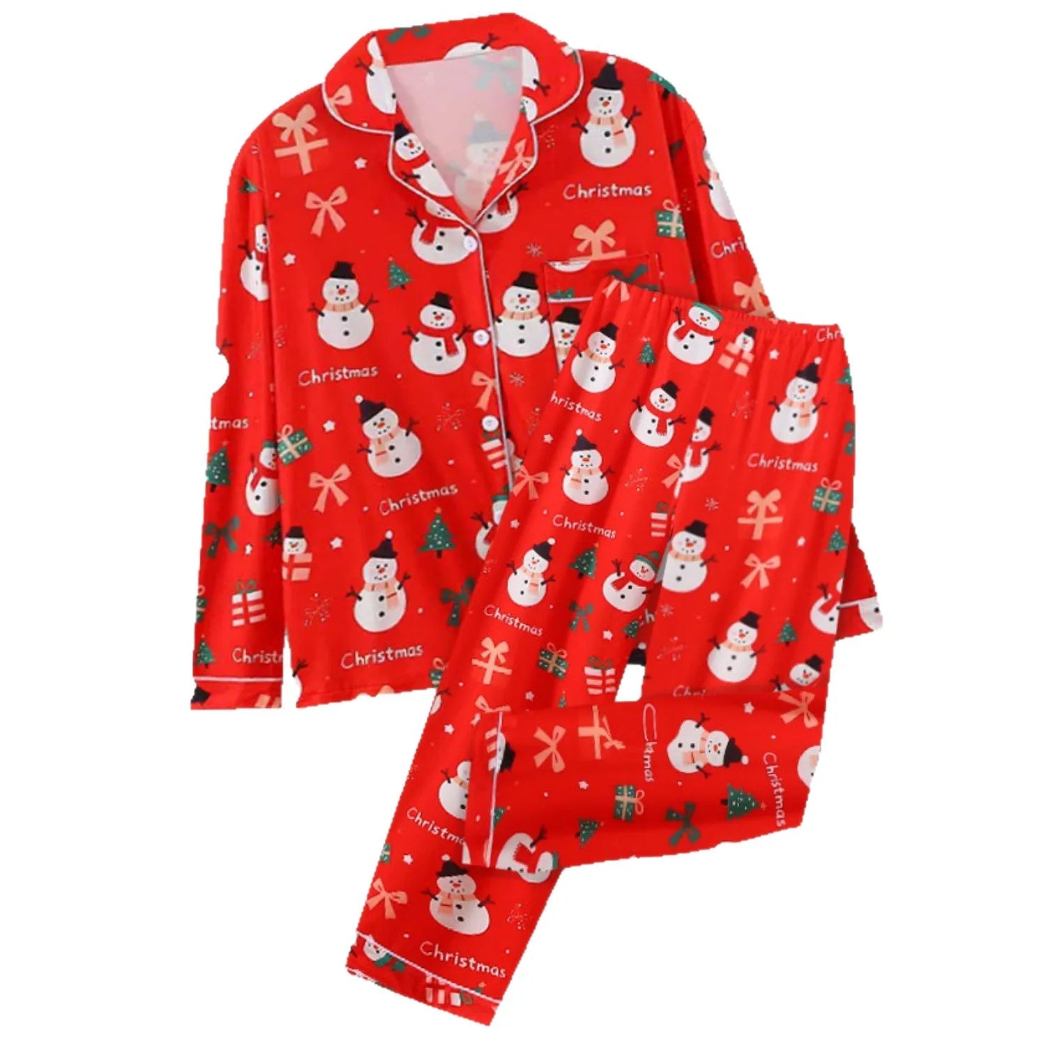Women’s Christmas Pajama Set – Long Pants Nightwear