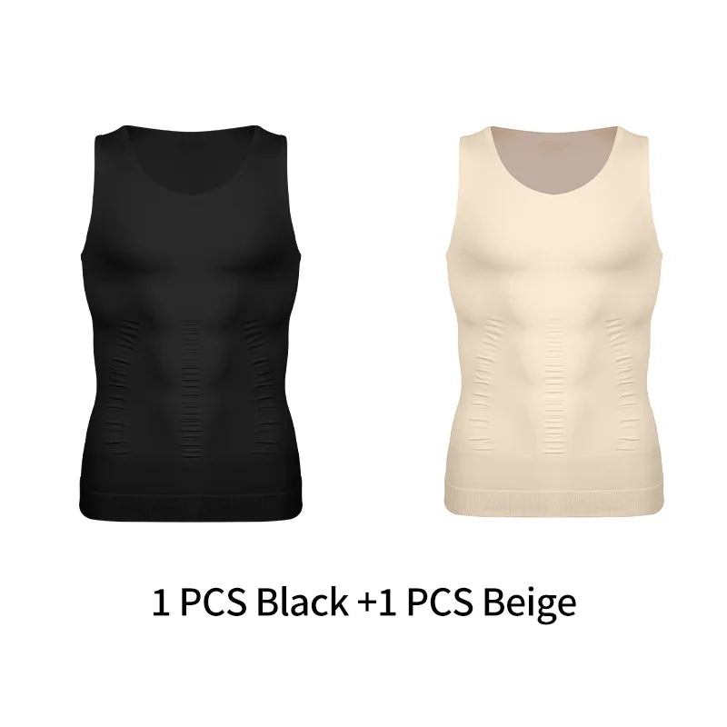 Men's Slimming Body Shaper Vest – Abs Control, Gym Workout, Compression Tank Top, Sleeveless