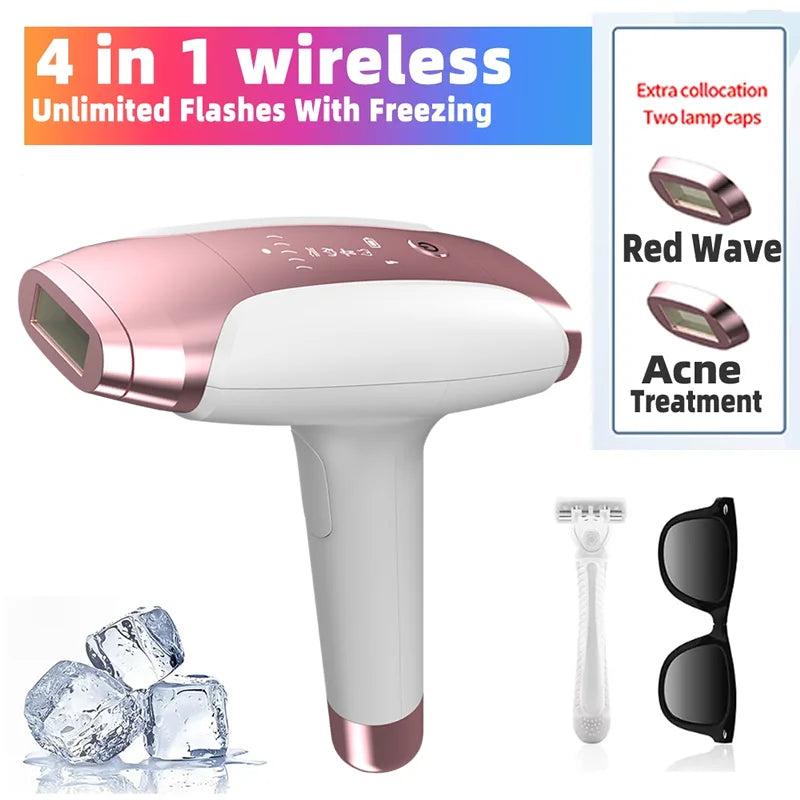 900,000 Flashes IPL Hair Removal System – Painless Permanent Epilator for Women