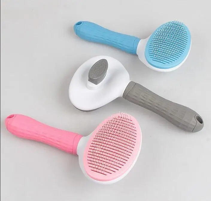 Pet Grooming Brush – Stainless Steel Comb for Cats & Long-Hair Dogs