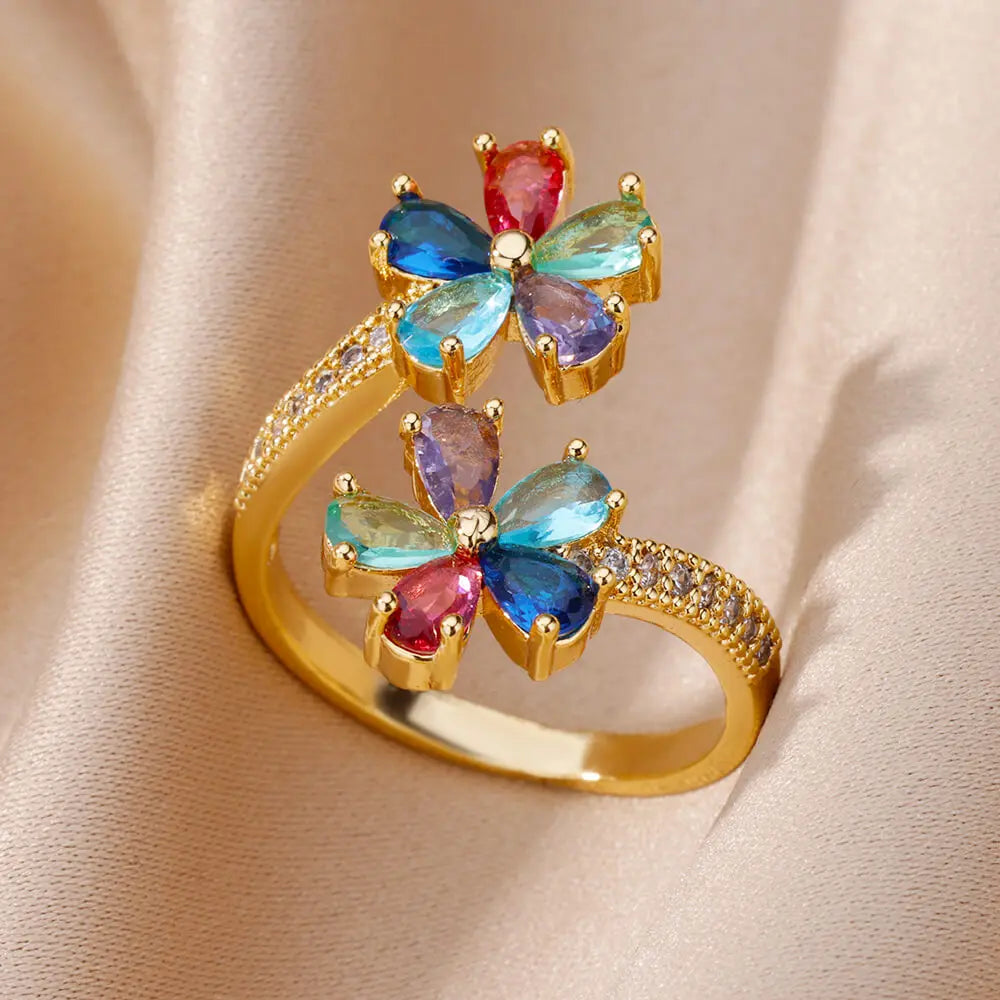 Gold Color Turkish Evil Eye Ring for Women