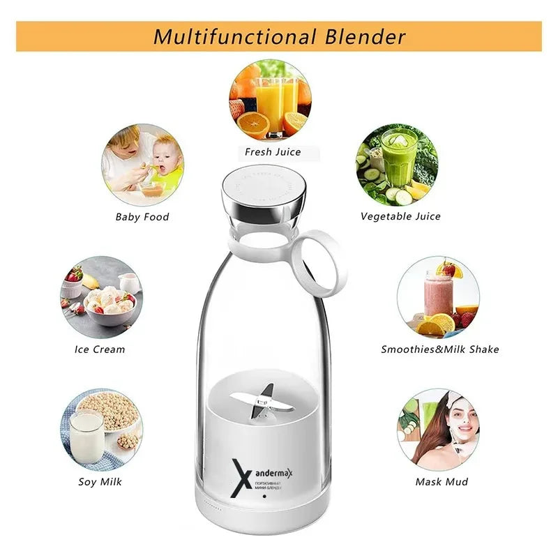 Mini Portable USB Juicer Blender for Fruits & Milkshakes