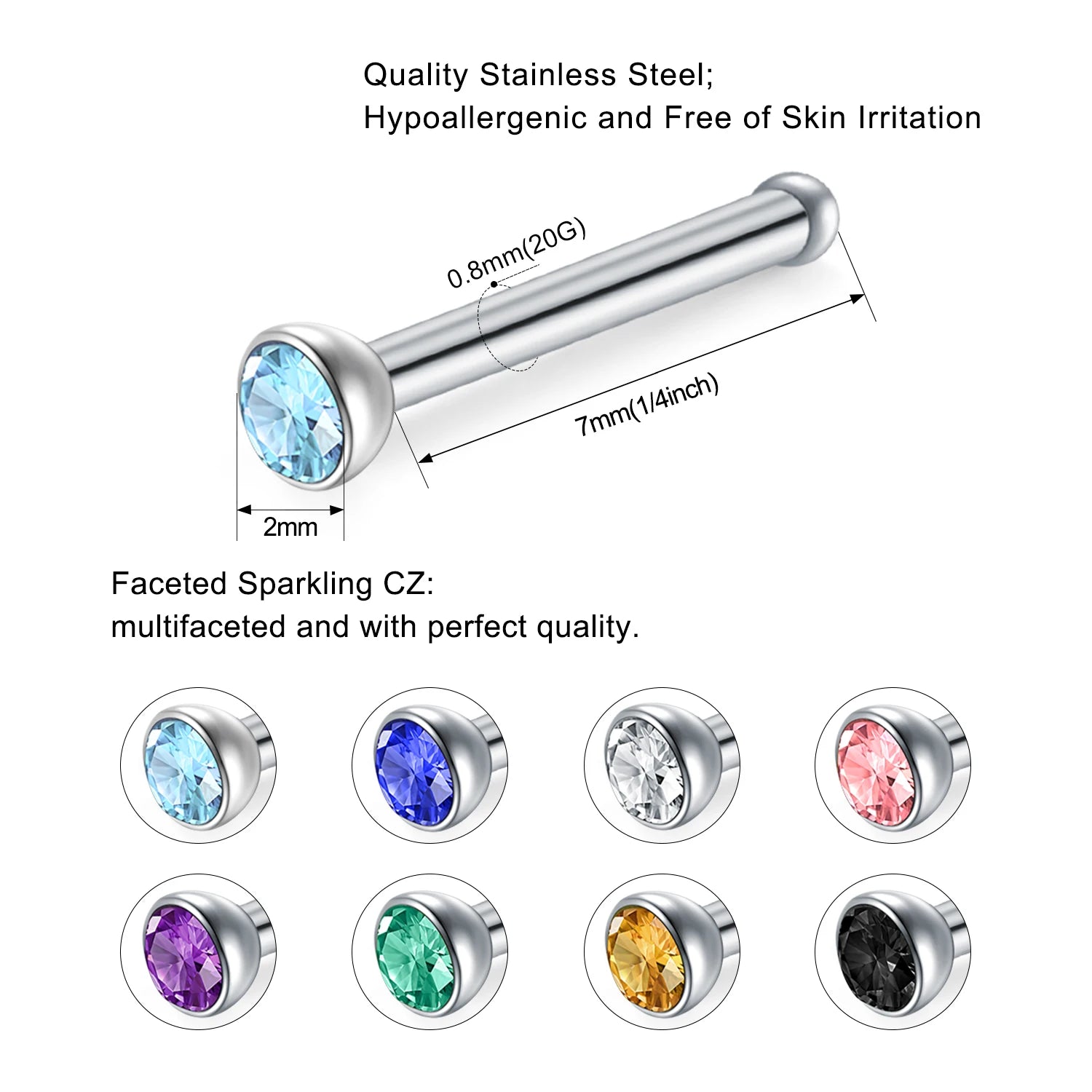 Éclat Set – 28pcs Nose Stud Collection