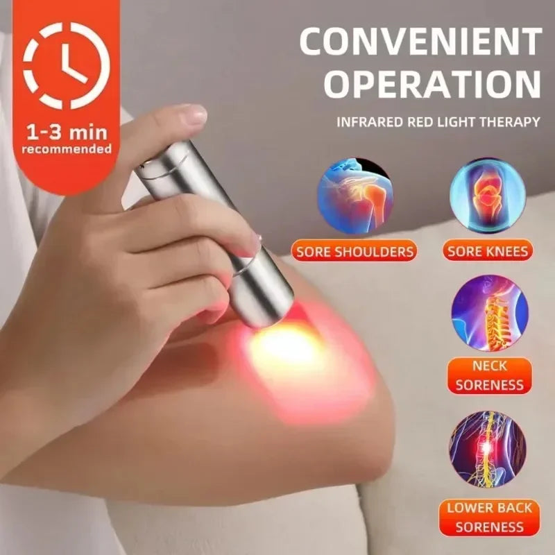 Red Light Therapy Wand – Body Relief & Acne Treatment, 5 Wavelengths, Near-Infrared 900nm, Pain Therapy