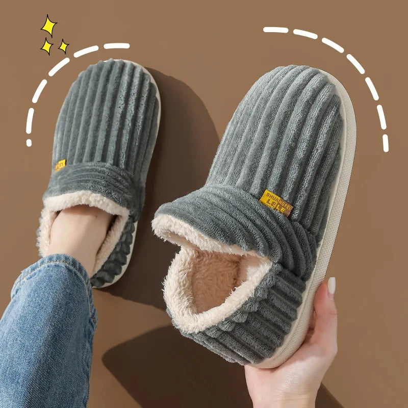 Pallene Furry Winter Slippers – Cozy Indoor Plush Shoes for Women & Men