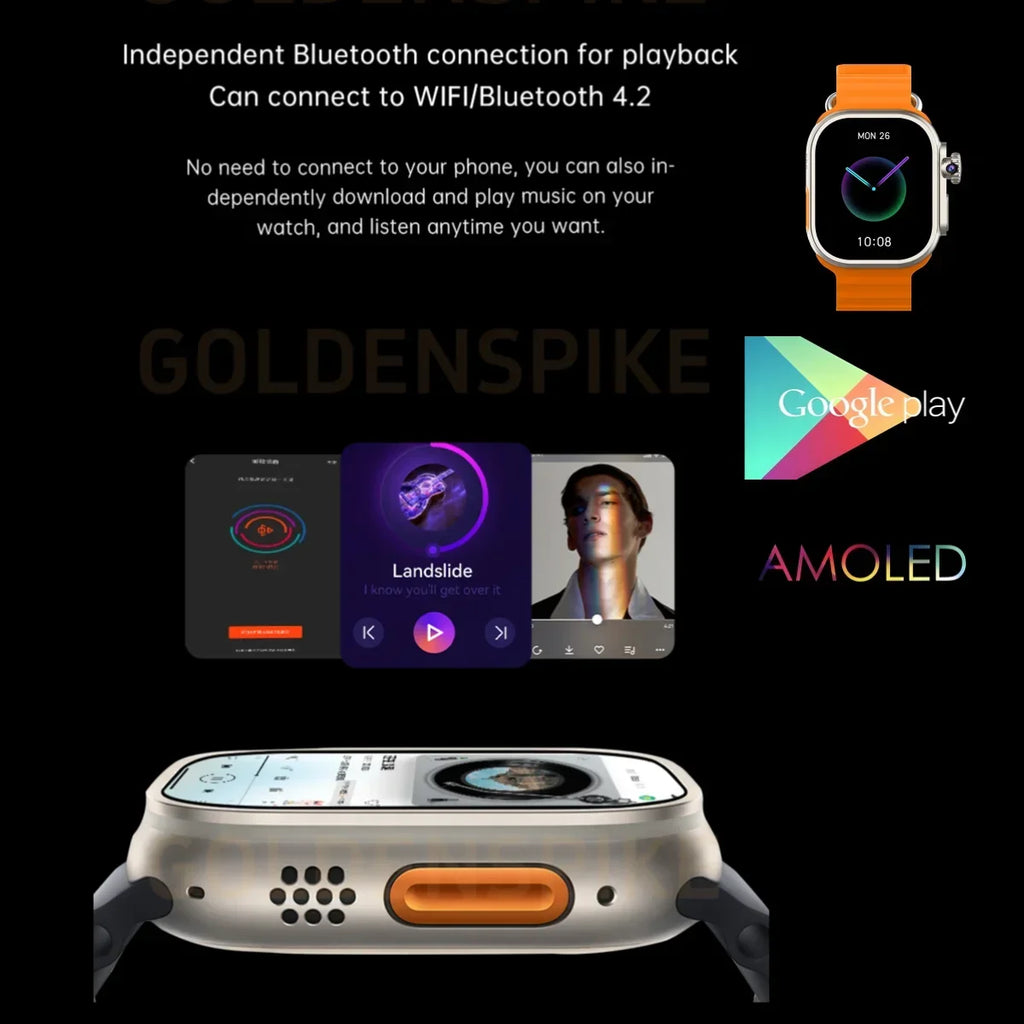 S9 Ultra 4G Smartwatch with 2.2'' AMOLED & Rotating Camera