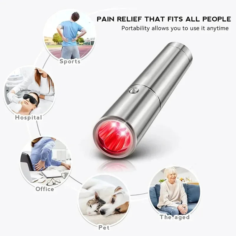 Red Light Therapy Wand – Body Relief & Acne Treatment, 5 Wavelengths, Near-Infrared 900nm, Pain Therapy