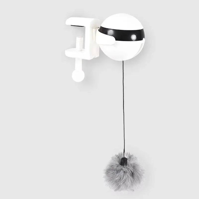 Automatic Cat Teaser Ball – Hands-Free, Clamp Design, 5-Min Timer, Auto Shutoff