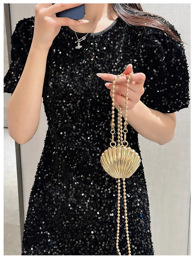 Summer Lipstick Pearl Mini Crossbody Bag – Designer Women’s Shoulder Purse