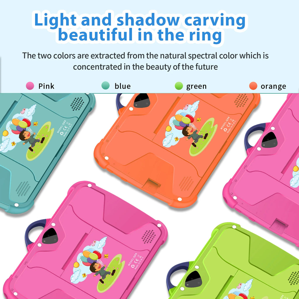 Kids Cartoon Tablet – 7", Quad-Core, 4GB RAM, 64GB ROM, Android Educational Gift