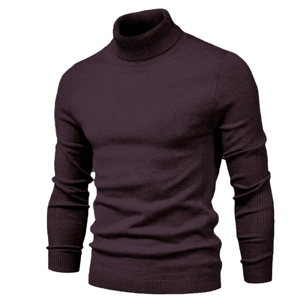 Men's Turtleneck Sweater 2021 – Casual, Solid Color, Warm, Slim Fit, Long Sleeve, High Quality