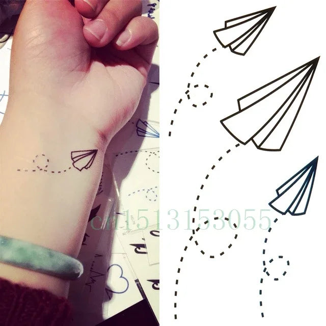 Waterproof Temporary Tattoo – Heartbeat Line, Small, Body Art for Women & Girls