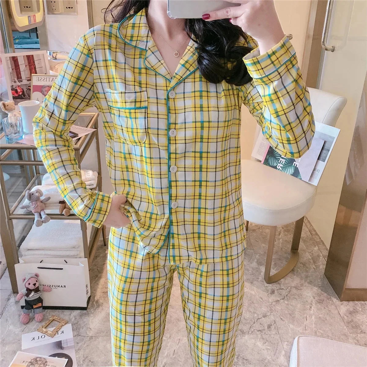 Women's Sakura Pink Sleepwear Set