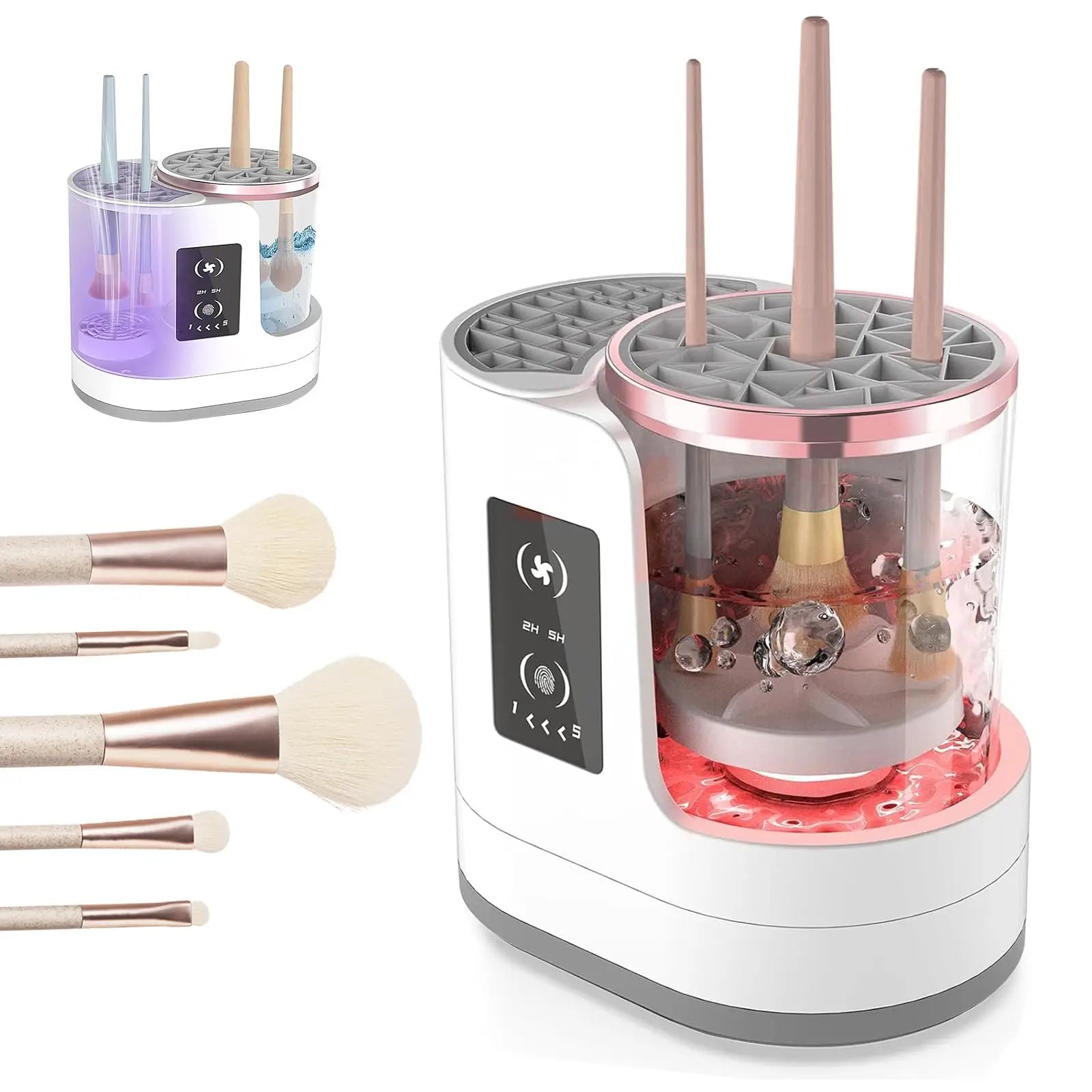 Electric Makeup Brush Cleaner – For All Brush Types: Contour, Eyeshadow, Blush, Concealer, Foundation