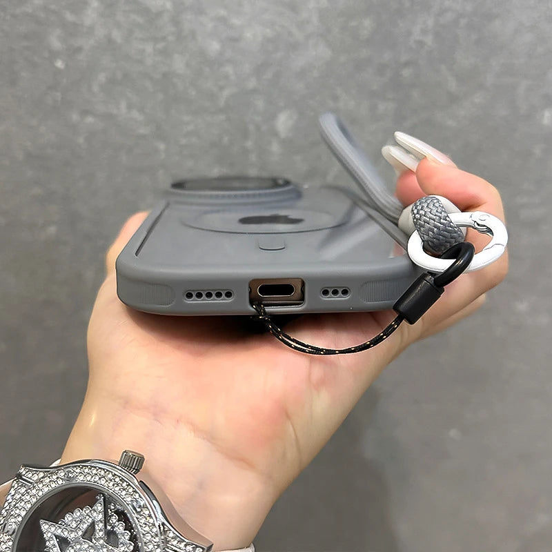 Foldable Glass Lens iPhone Case – Magnetic, Shockproof, Magsafe Compatible