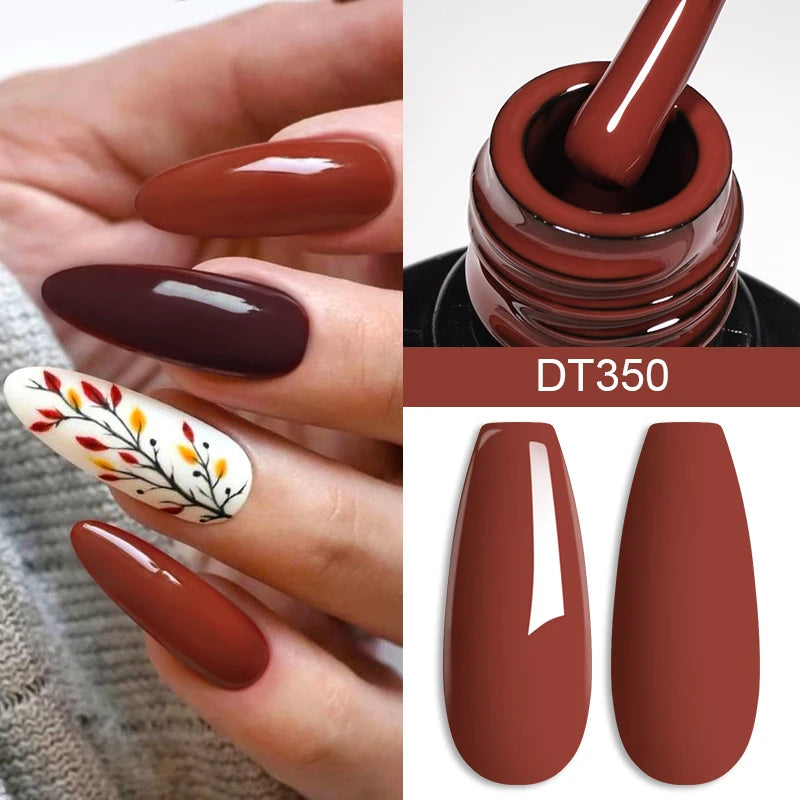 MEET ACROSS 7ml Red Gel Nail Polish – Crystal, Semi-Permanent, UV Soak-Off, Matte Top/Base Coat