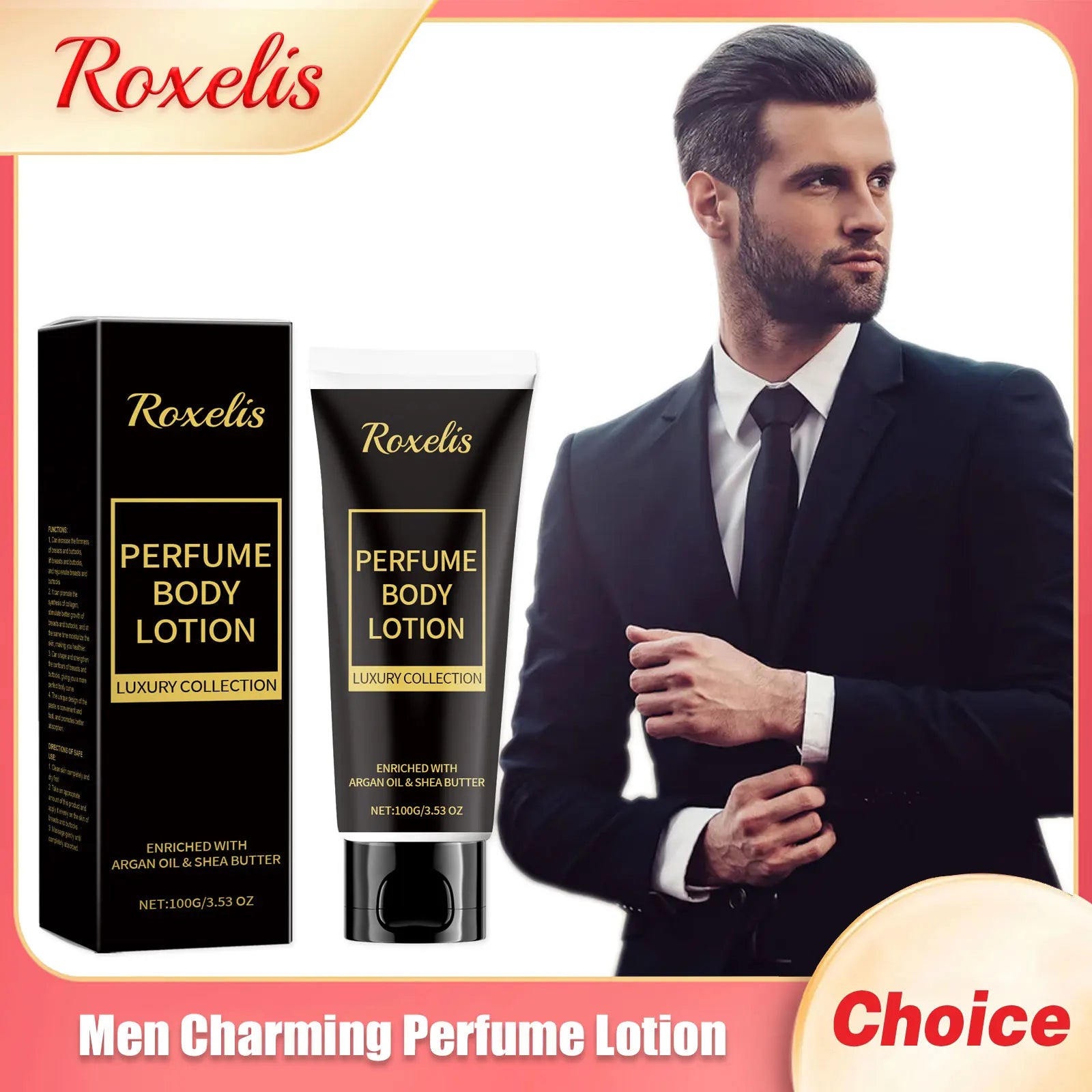Men's Perfume Lotion – Long-Lasting, Light Fragrance, Pheromone, Mood-Soothing