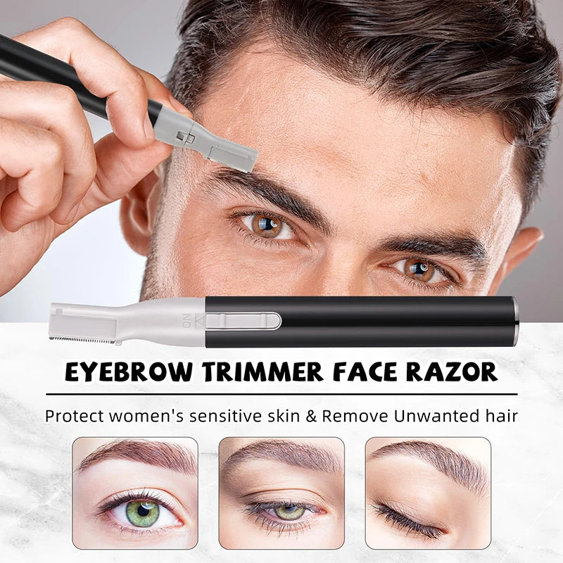 Electric Eyebrow Trimmer – Mini Shaver for Face, Neck, Lips, Arms & Legs