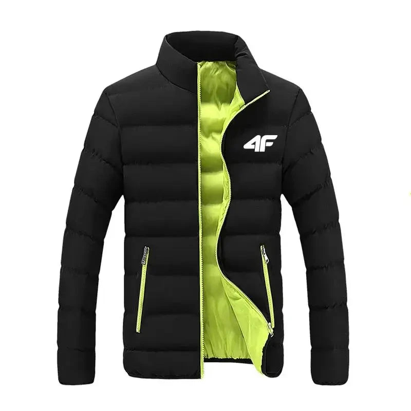Men's Cotton Coat – Casual, Lightweight, Warm, Stand Collar, High Quality