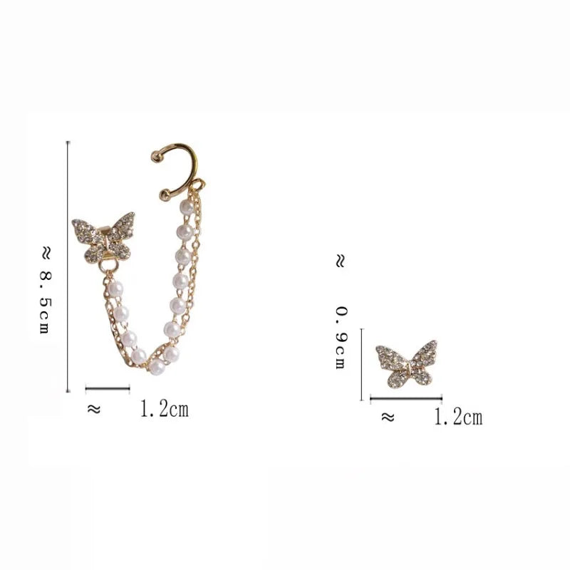 Papillon Éclat – Rhinestone Butterfly Earrings