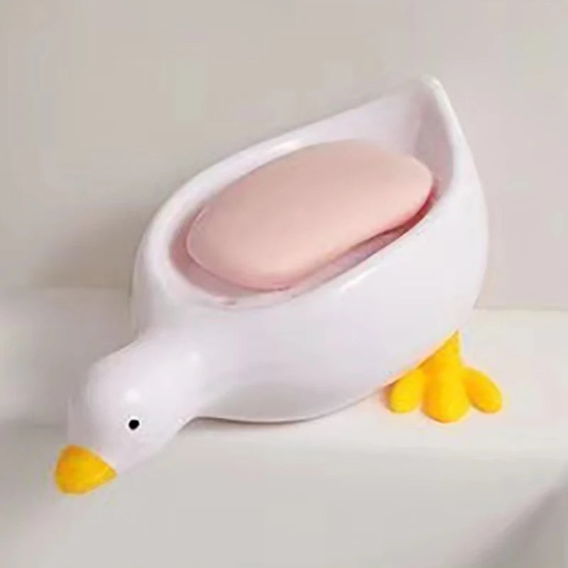 Cat-Themed Plastic Soap Dish – Cute Bathroom & Toilet Accessory
