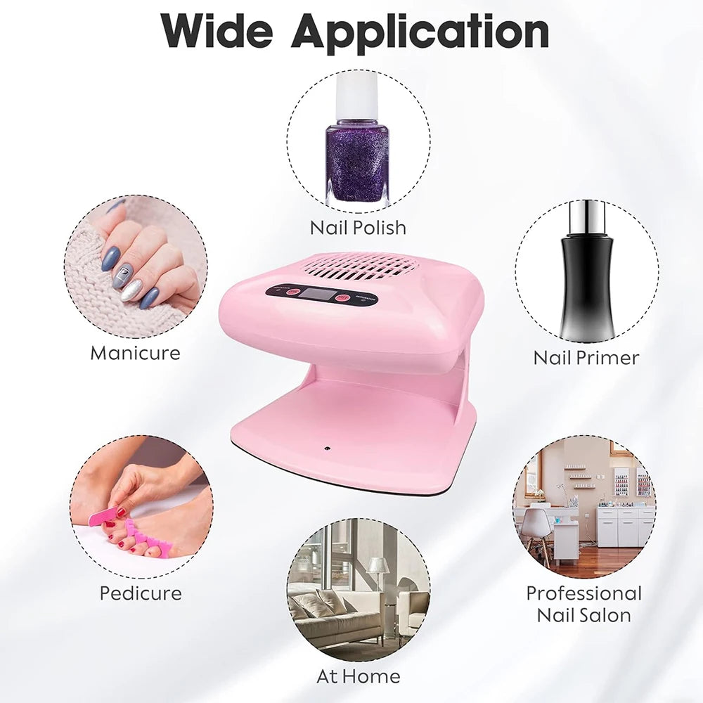 Nail Art Air Dryer – Hot & Cold, 300W, Timing, For Hands & Feet