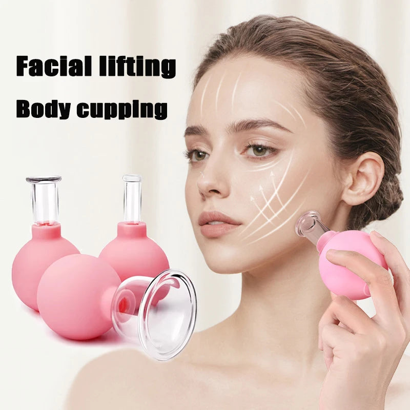 Rubber Face Cupping Massager – Skin Lifting, Anti-Wrinkle & Anti-Cellulite, Facial Therapy Tool