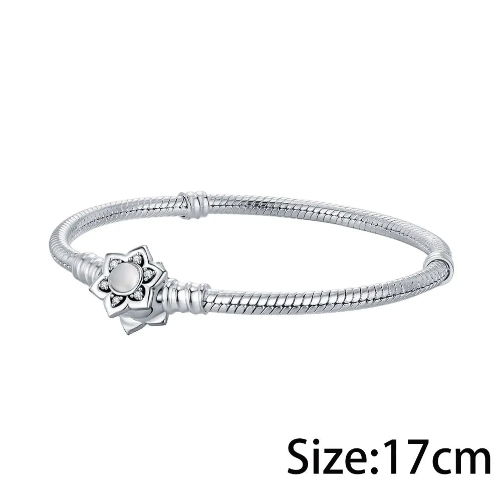 925 Sterling Silver Lotus Charm Pendant – Women’s DIY Bracelet